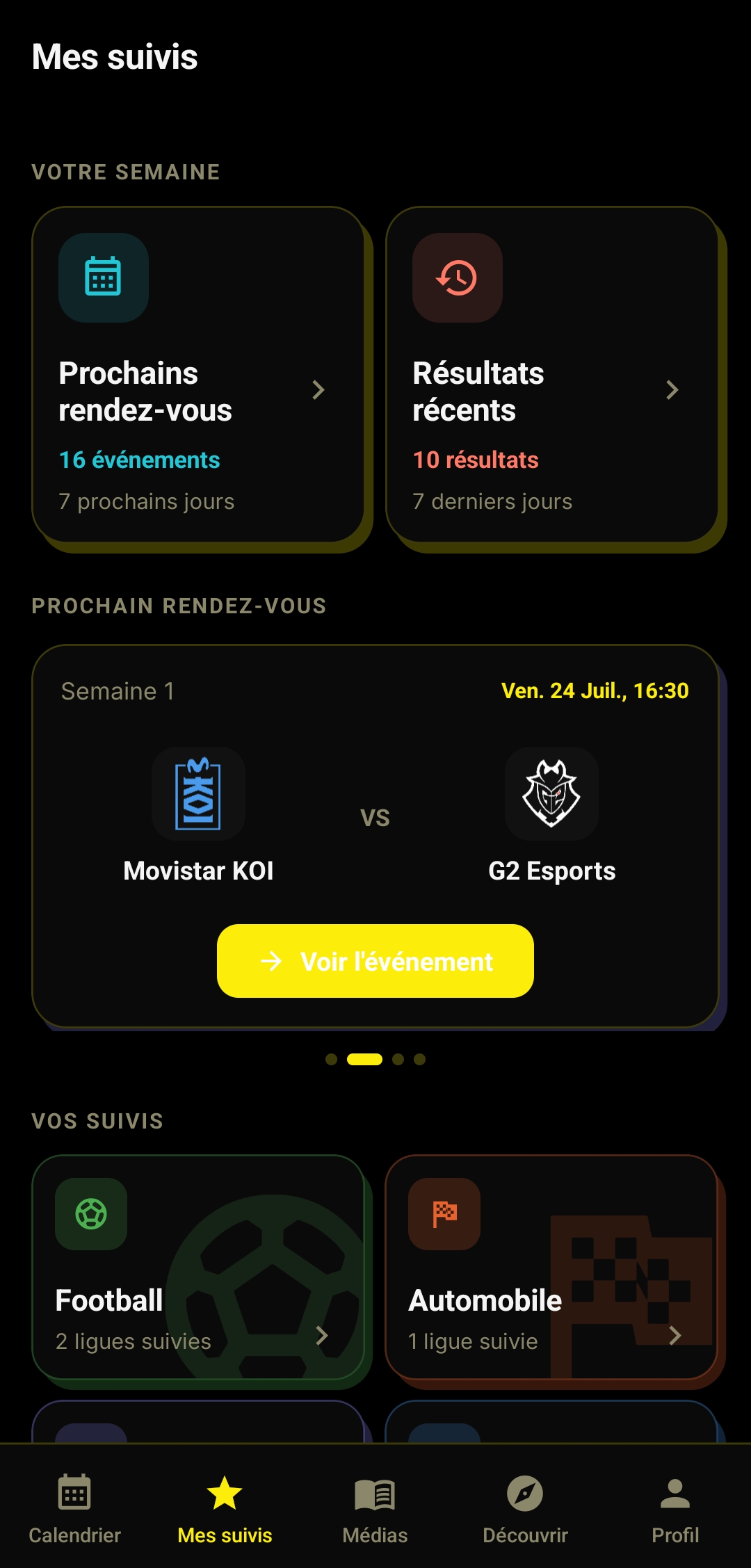 Tracking screen